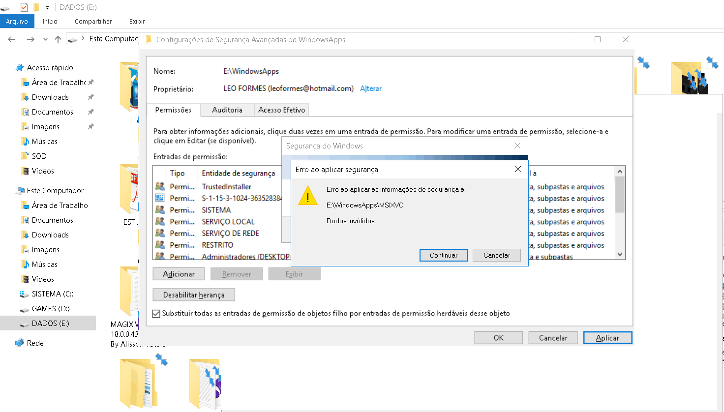 Não consigo deletar arquivos - Microsoft Community