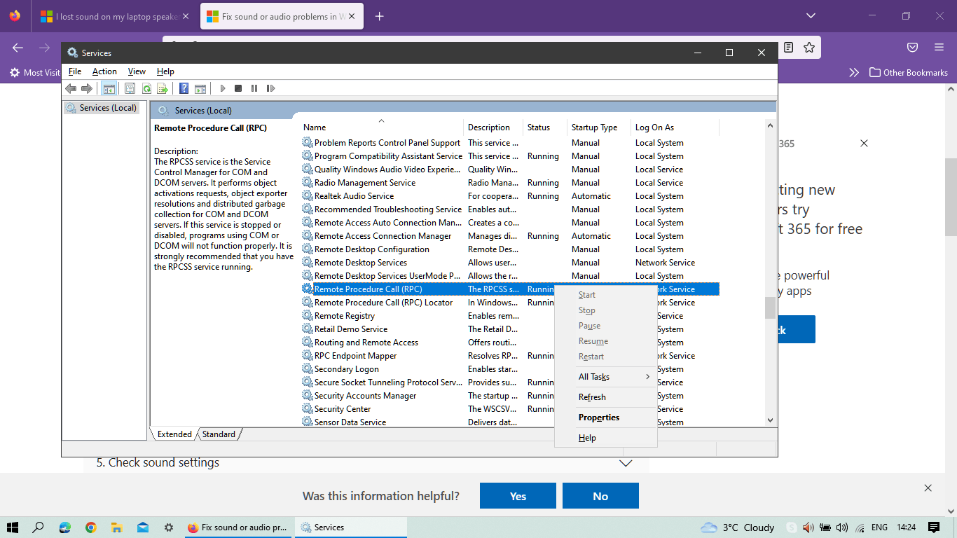 I lost sound on my laptop speakers microsoft community