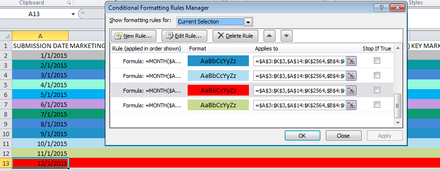 Color Code Rows in Excel table - Microsoft Community