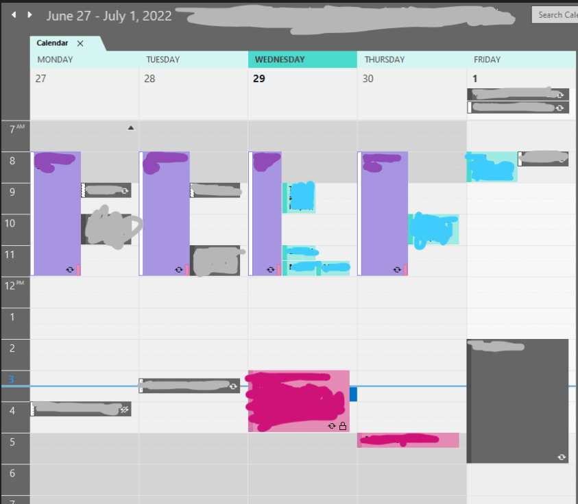 Outlook Calendar Gray Out Background on Previous Days Microsoft