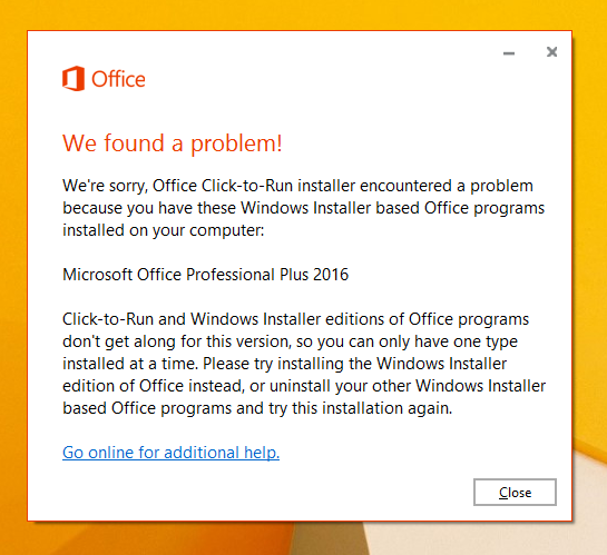 Office 16 Pro And Project 16 Pro Not Getting Alone Aka Installer Microsoft Community