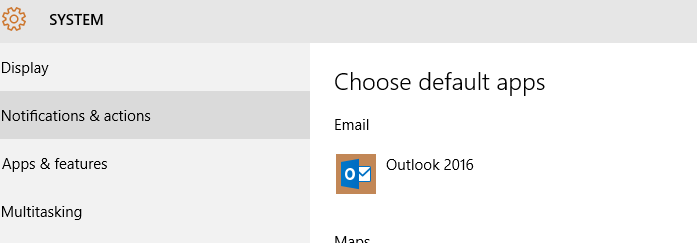 Either there is no default mail client ошибка outlook 2016