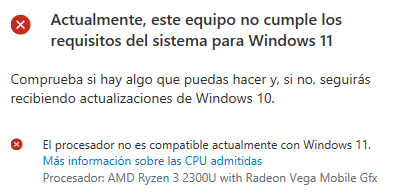 Actualizar Windows 11 con Amd Ryzen 3 Microsoft Community