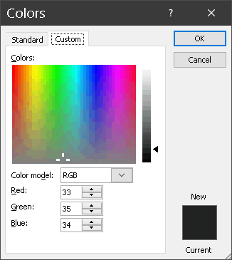 Create a NEW custom color for an Excel cell - Microsoft Community