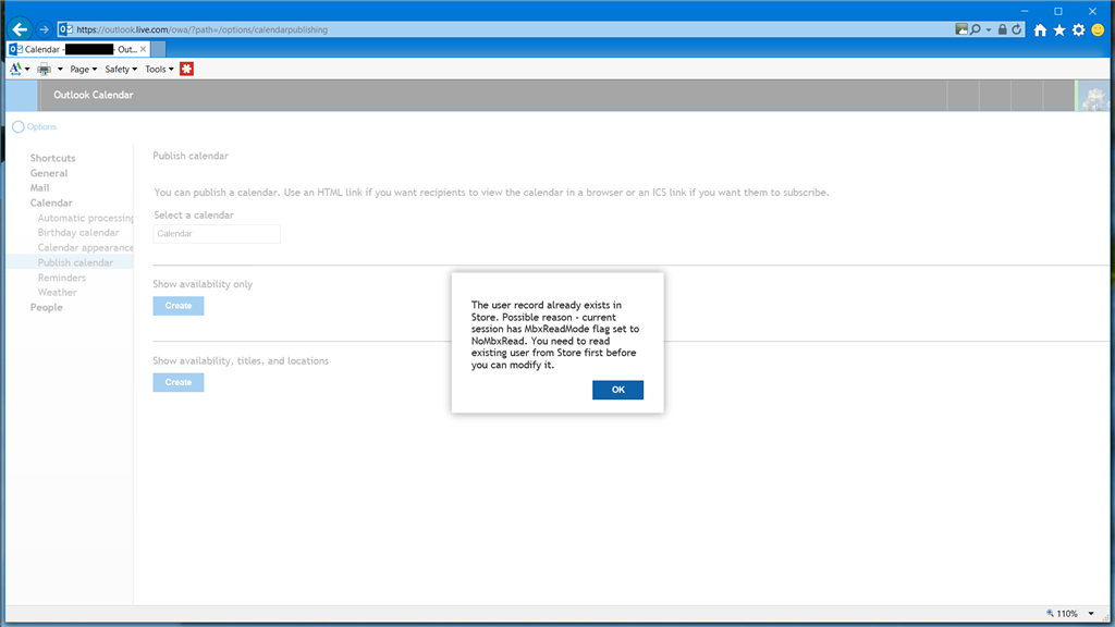Can #39 t publish calendar in outlook com Microsoft Community
