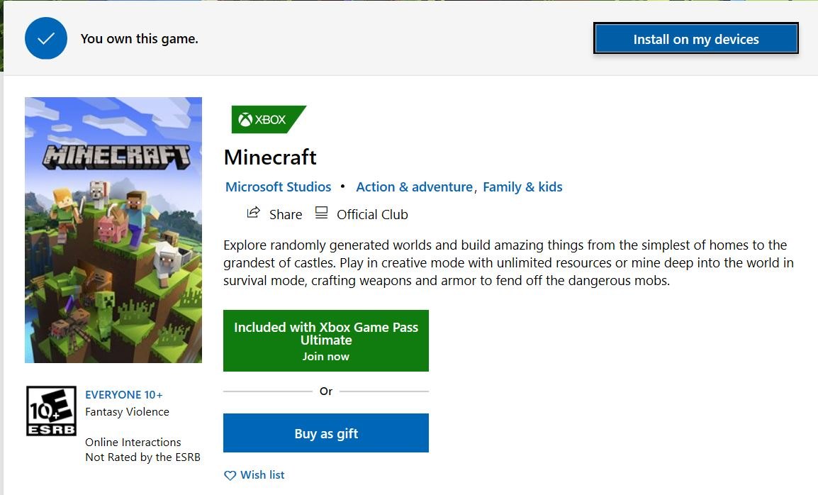 Minecraft is now on Xbox Game Pass for PC
