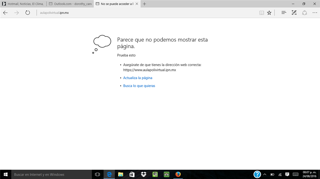 Windows 10 - Página . Parece que no podemos -  Microsoft Community