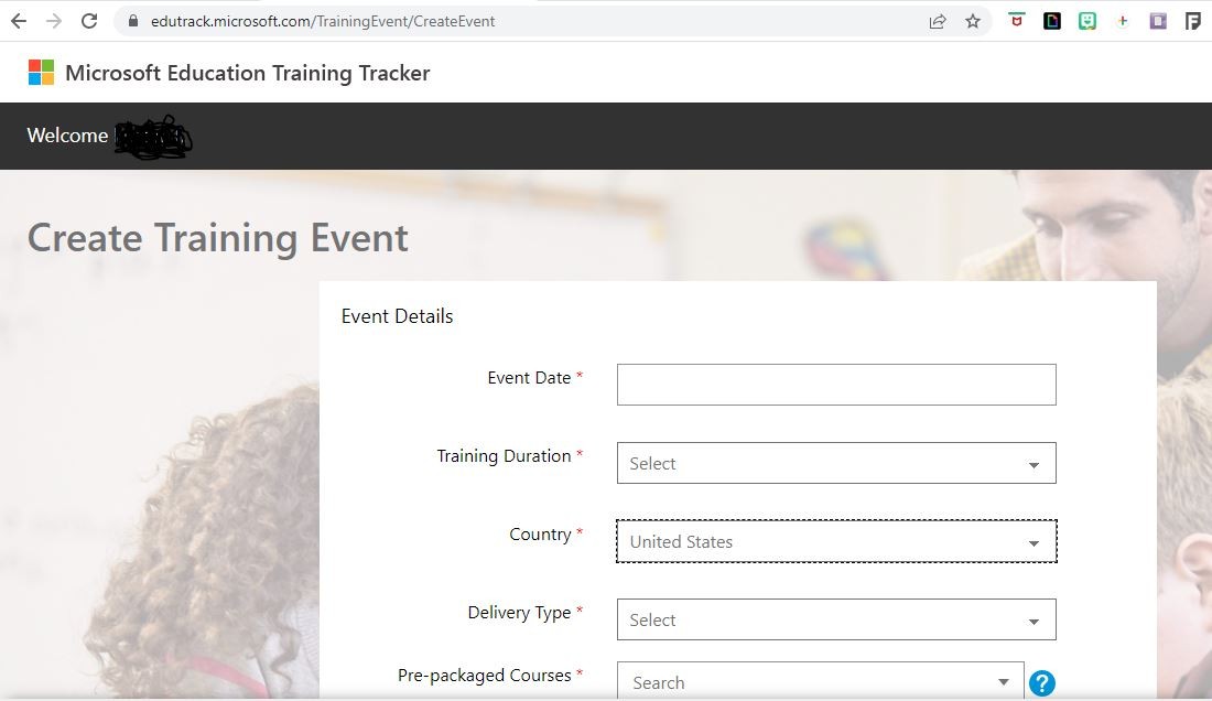 Microsoft Education Training Tracker Trainer's Dashboard - Training ...