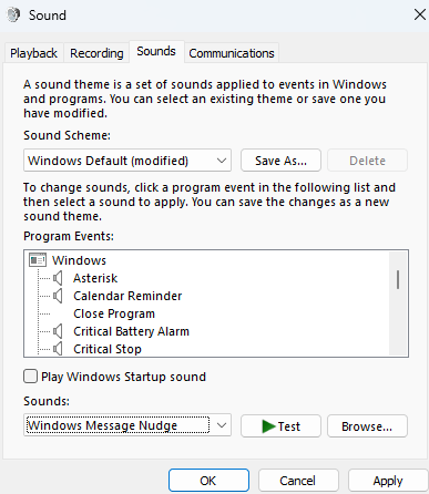 How do I turn off all system notification sounds from USB module 