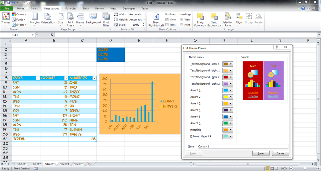 New theme colors, Excel 2010 - Microsoft Community