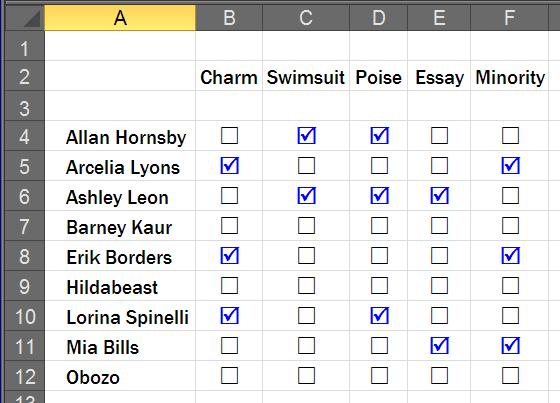 Adding Check Boxes To Cells In Excel