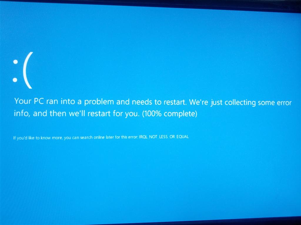 BSOD While updating to Windows 8.1 with different error codes in each ...