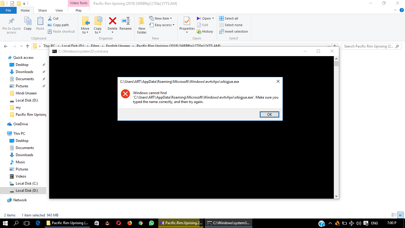 Windows cannot find 'C:\Windows\system32\cmd.exe' - Microsoft Community