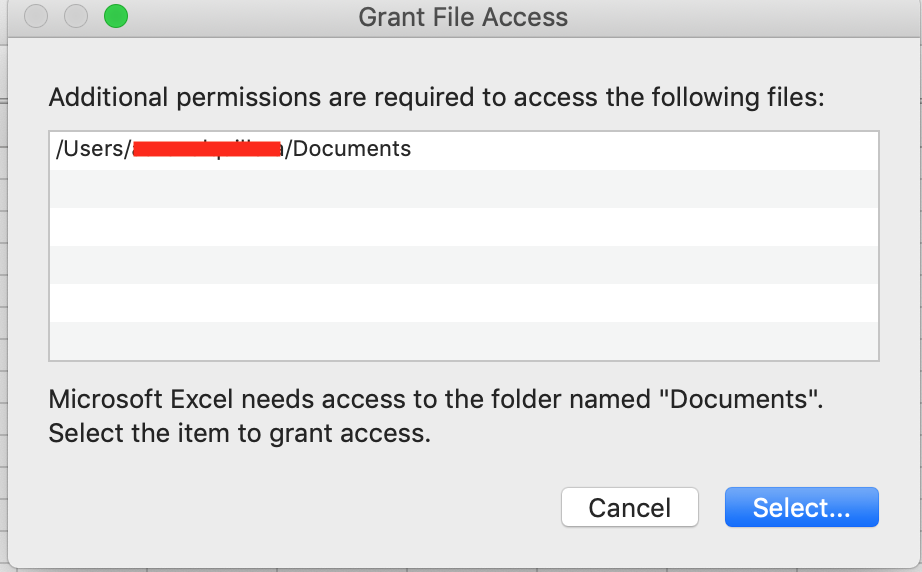 Grant Access Excel