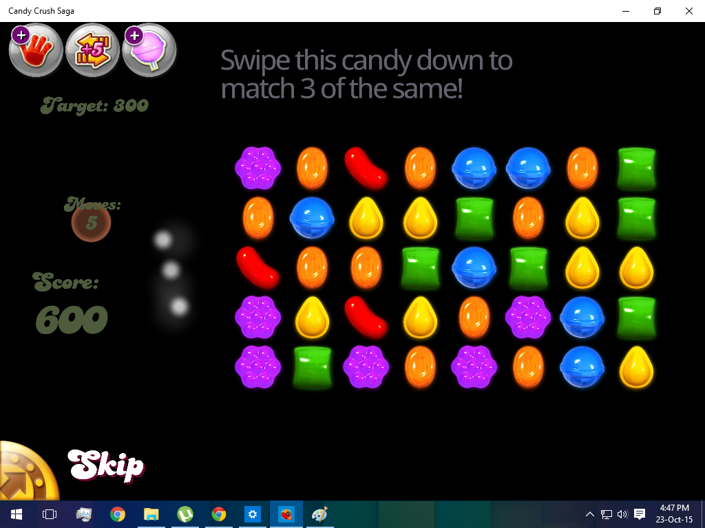 How to play candy crush in xbox in Windows 10 