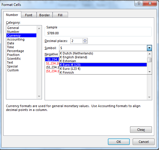 Is there a way to make a desired Currency symbol auto-populate in a ...