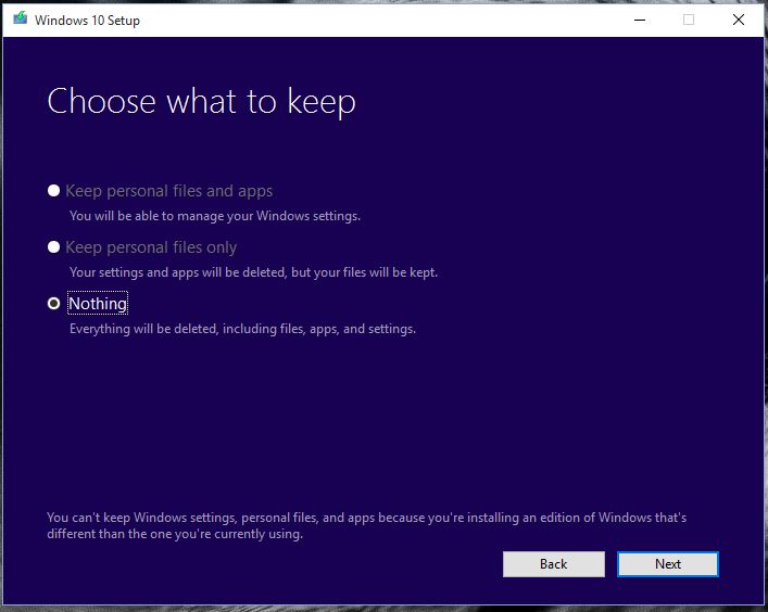 Windows 10 build 10240 to 1607