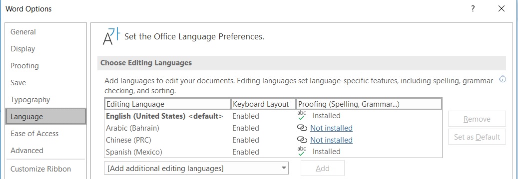I need help to install chinese and arabic proofing tools 