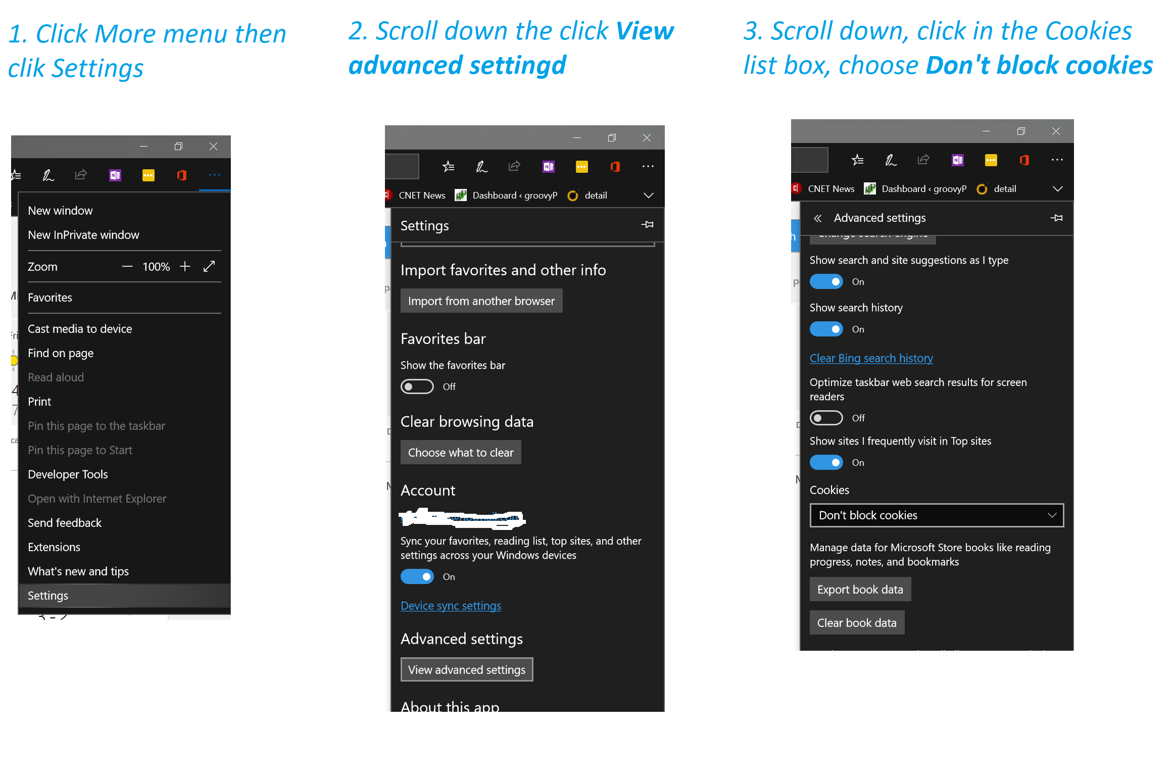 How Do I Allow 3rd Party Cookies? - Microsoft Community