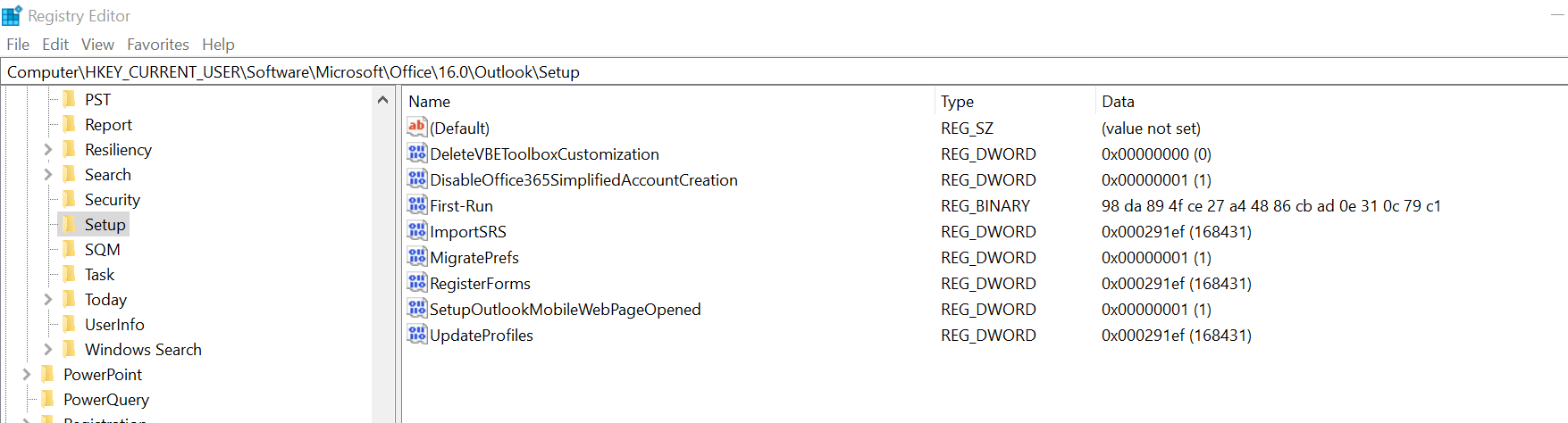 How to disable simplified account creation Outlook 2019? - Microsoft ...