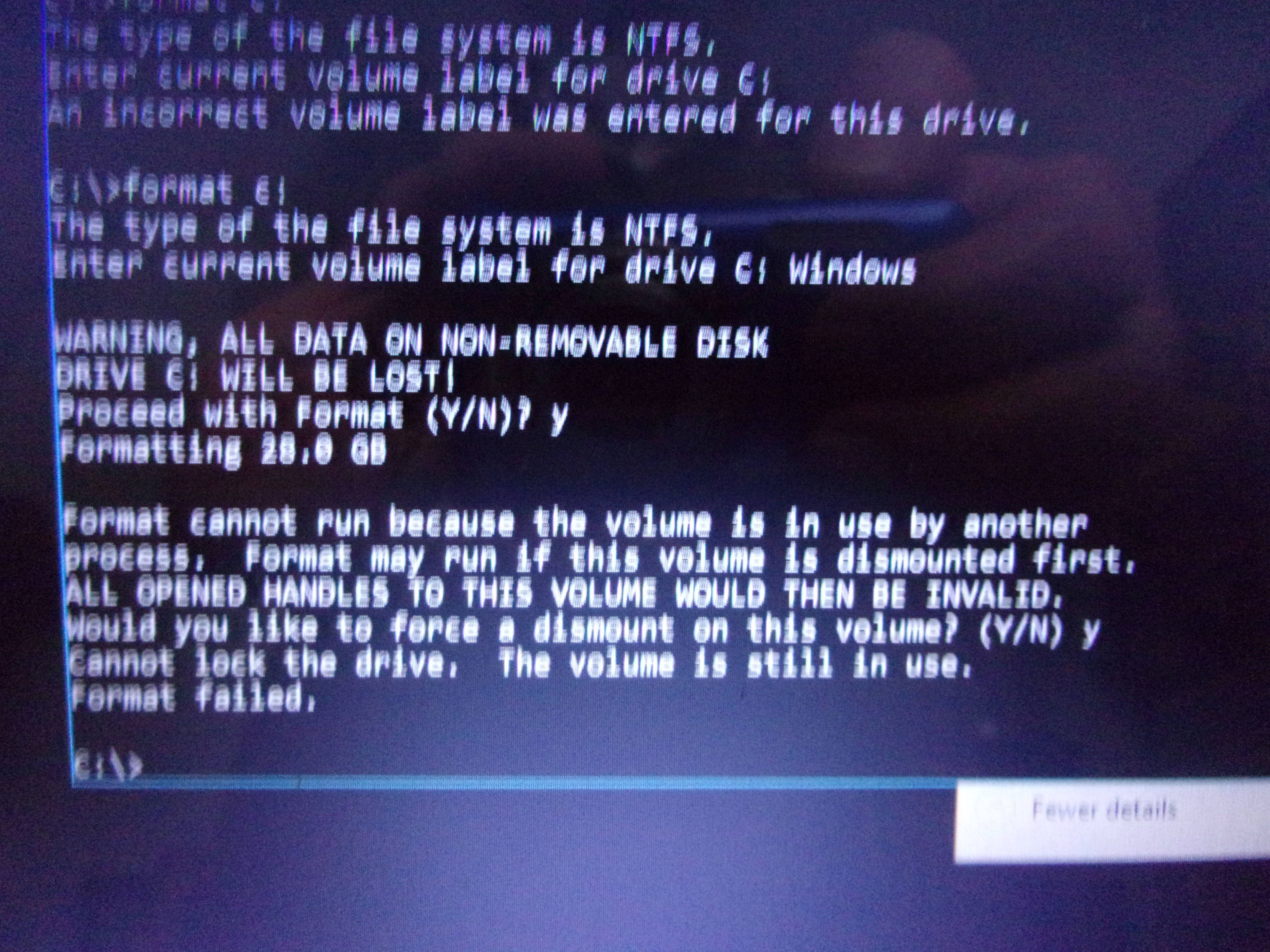 Windows 10 won't work. Download of Win 10 not working. Formatting