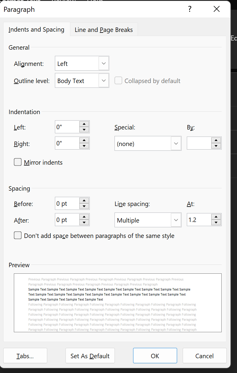 Outlook Line Spacing Not Saving Microsoft Community   34d661c1 422c 4b9f 90c9 B215d5e6b1ce