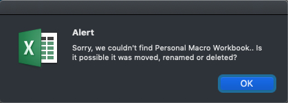 Excel For Mac 16 Location Of Personal Macro Workbook