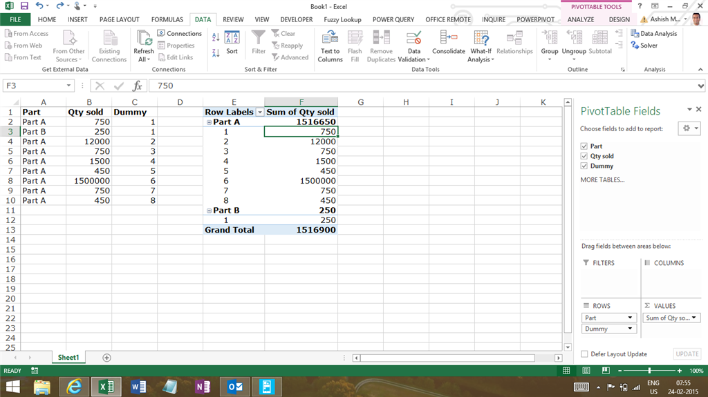 Displaying duplicate values in Pivot table - Microsoft Community