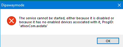 Ошибка dipawaymode access violation at address 03260742 in module dip4ctdpaction dll