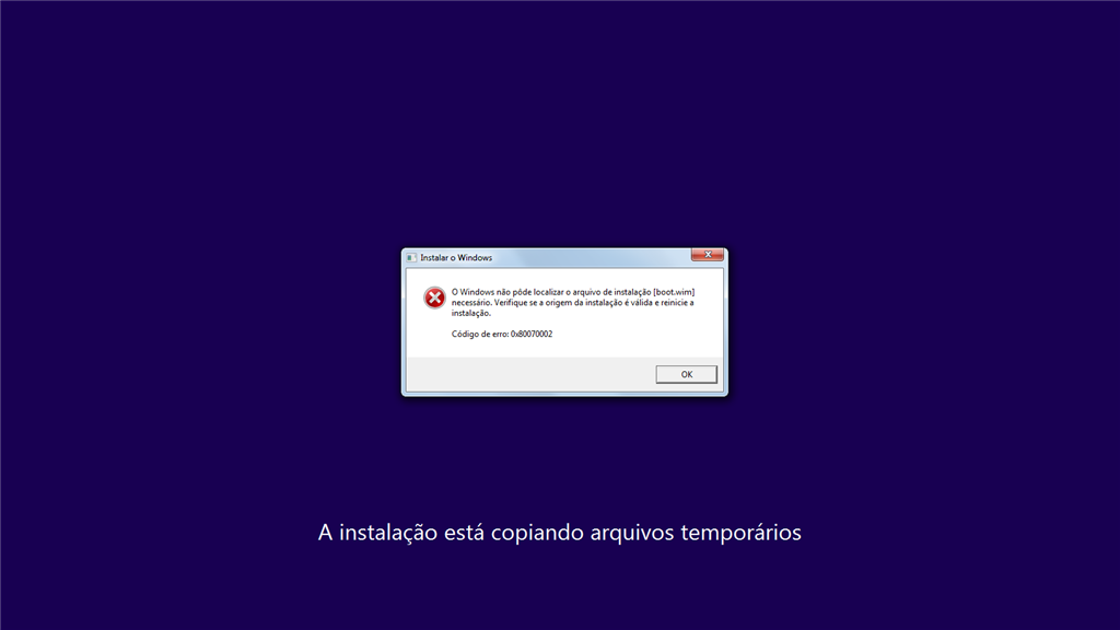 Como Resolver Erro Ao Instalar O Windows 10 Windows Comunidade Microsoft 9811
