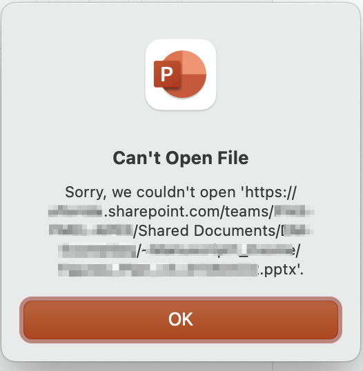 Sharepoint file can&rsquo;t be opened in desktop mac app - Microsoft 