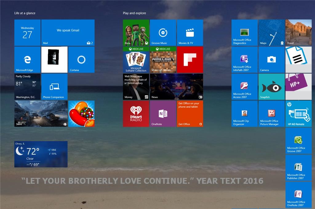 I Don't Want My Apps Screen to Cover My Desktop Wallpaper, How Do -  Microsoft Community