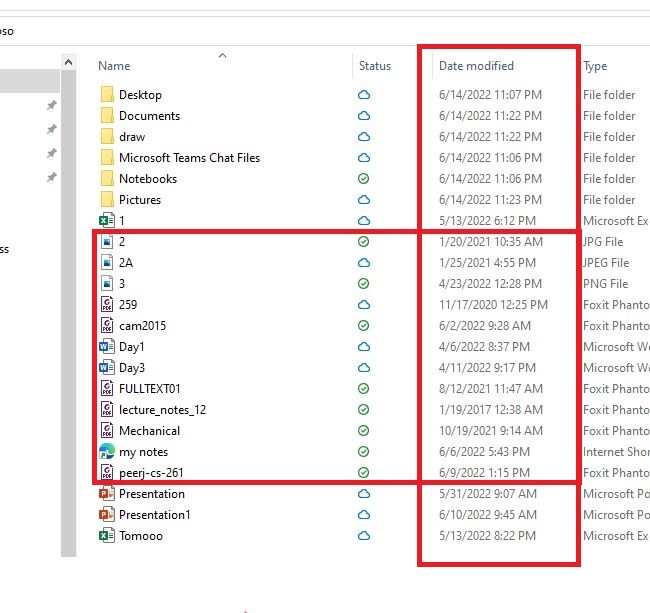 Modified column in OneDrive shows the Uploaded date rather than the ...