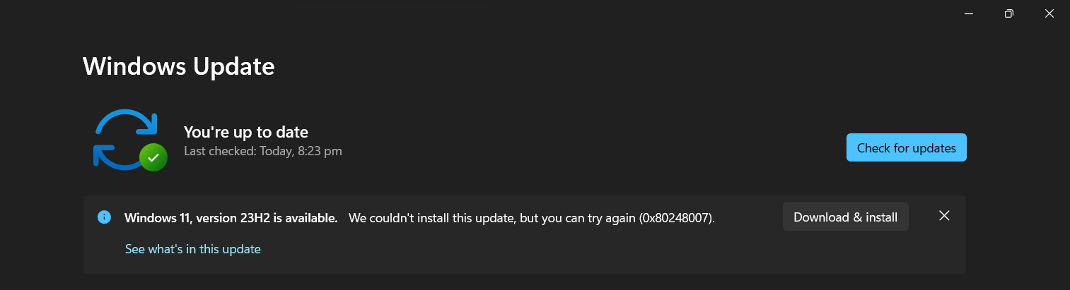 Solved] Windows 11 23H2 Update Failure