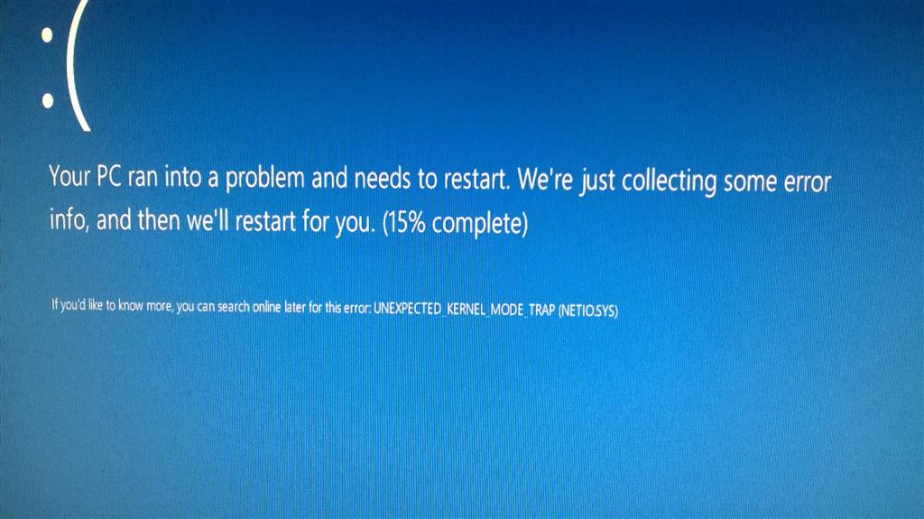 Ошибка unexpected kernel mode trap windows 8
