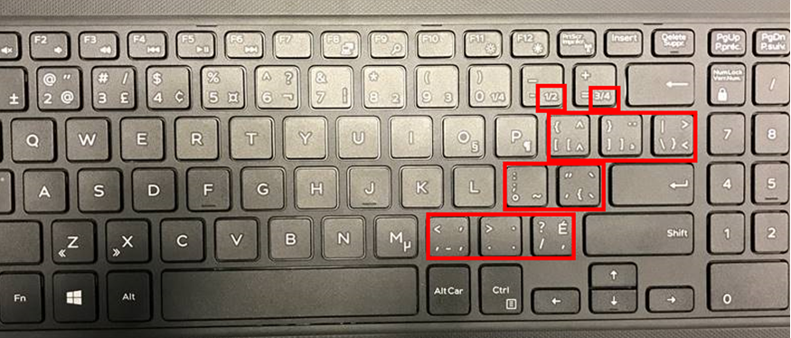 Some Keys Of Canada French Keyboard Cant Output Correct Words