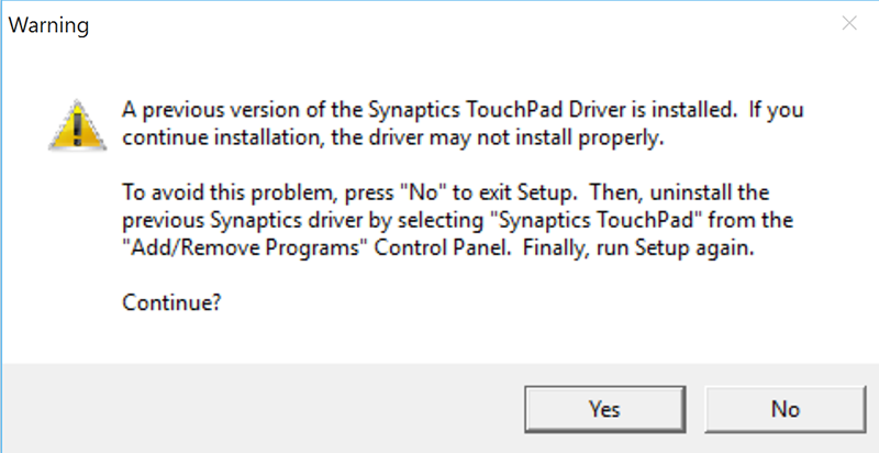 Synaptics TouchPad Driver Problem ! - Microsoft Community