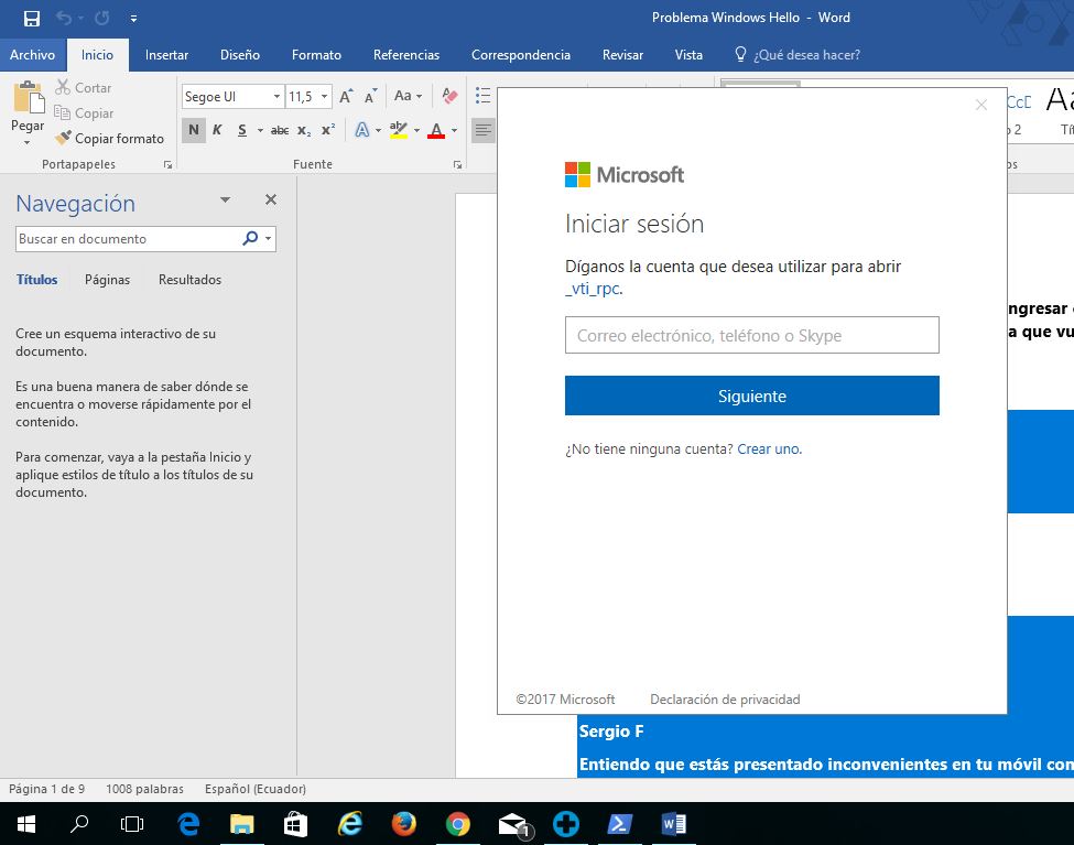 Office 365 Hogar - Word: Díganos la cuenta que desea utilizar - Microsoft  Community
