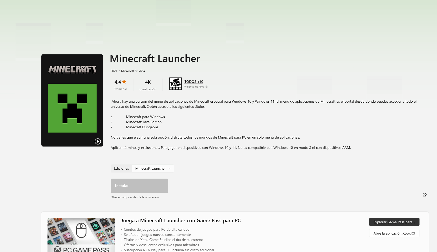 Microsoft Store No Me Deja Instalar Minecraft Launcher, Ni Minecraft ...