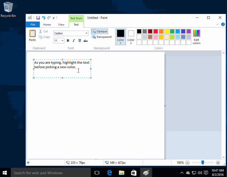 Paint windows 10