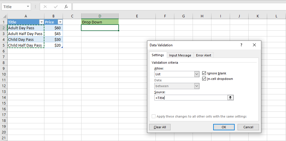 Drop Down List with Specific Values Based on Selection - Microsoft ...