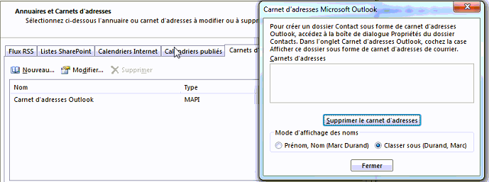 Créer un carnet d'adresses - Support Microsoft