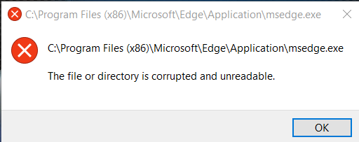 The File Or Directory Is Corrupted And Unreadable Microsoft Community