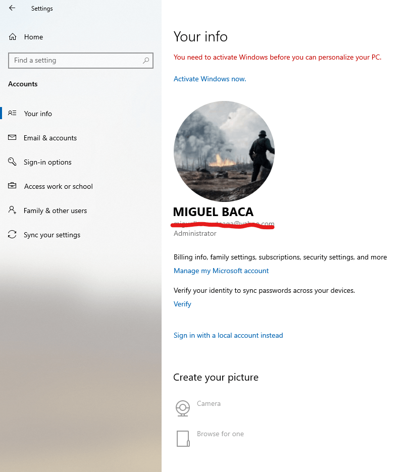 microsoft won't let me change my pin