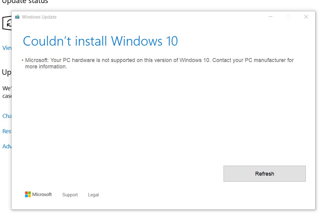 Couldn't install windows 10 - Microsoft Community