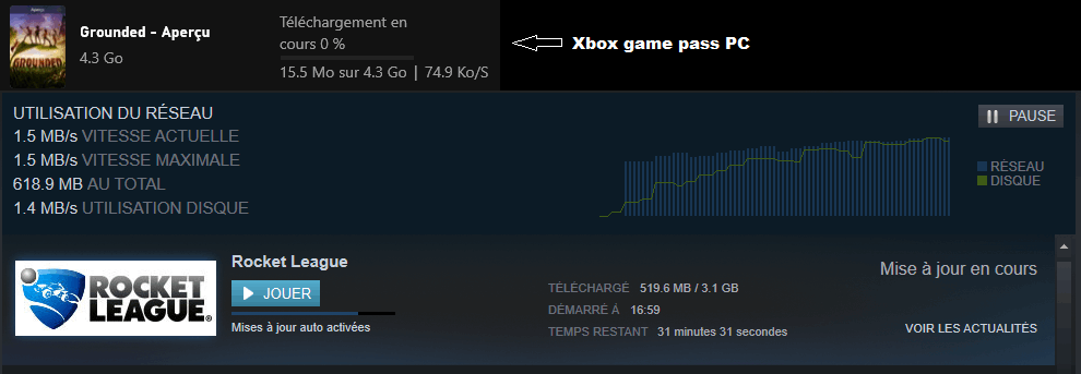 game pass pc download slow