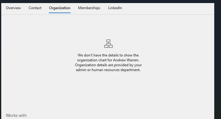We Don't Have The Details To Show Your Organization Chart. - Microsoft ...