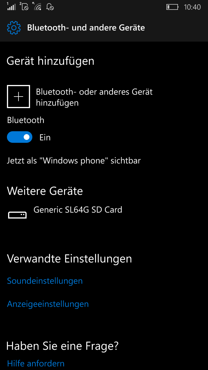 Handy erkennt keine Bluetooth Geräte