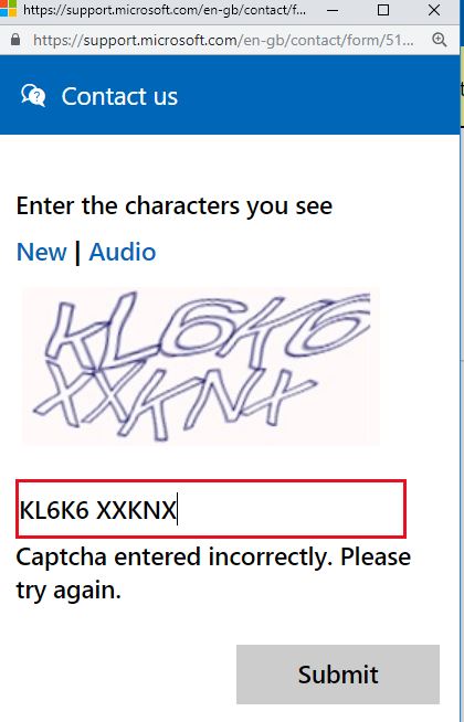 Captcha Does Not Work Examples Follow Microsoft Community