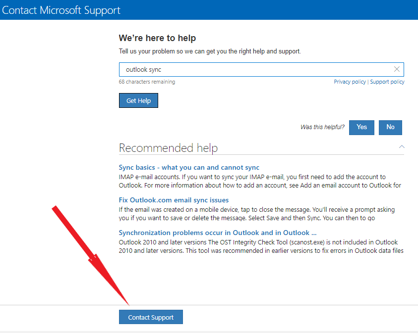 Microsoft Support